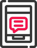 Message On Phone Creative Icon Design vector