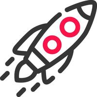 Inclined Rocket Creative Icon Design vector