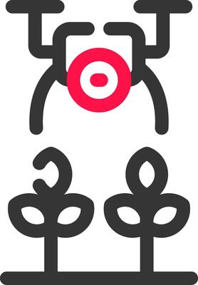 Agricultural Drones Creative Icon Design