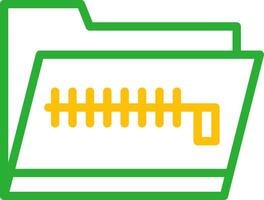 Zip Folder Creative Icon Design vector