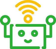 Robot Assistant Creative Icon Design vector