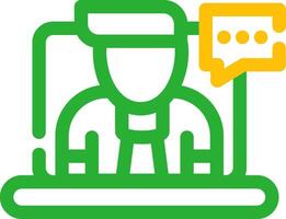 Online Interview Creative Icon Design vector