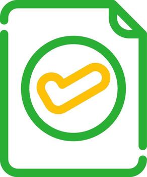 Valid Document Creative Icon Design vector