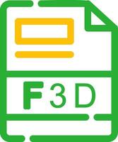 F3D Creative Icon Design vector