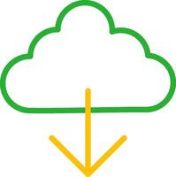 Cloud Download Creative Icon Design vector