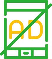 No Ad Creative Icon Design vector