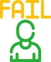 Fail Creative Icon Design vector