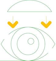 Rigid Contact Lenses Creative Icon Design vector