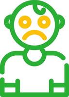 Sad Baby Creative Icon Design vector