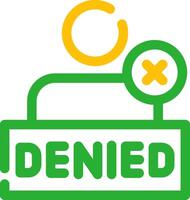 Denied Creative Icon Design vector