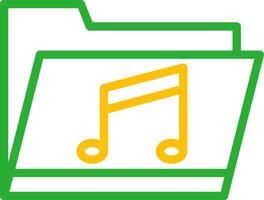 Music Folder Creative Icon Design vector