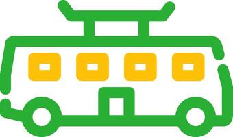 Tramcar Creative Icon Design vector