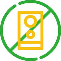 No Phone Creative Icon Design vector