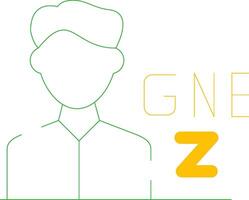 gen z masculino creativo icono diseño vector