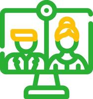 Online Interview Creative Icon Design vector