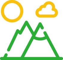 Mountains Landscape Creative Icon Design vector