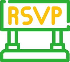 diseño de icono creativo rsvp vector