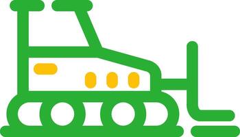 Bulldozer Creative Icon Design vector