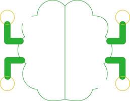 Neurons Circuit Creative Icon Design vector