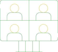 Conference Call Creative Icon Design vector