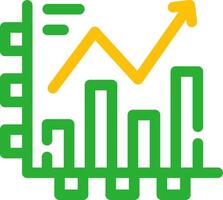 Line Chart Creative Icon Design vector