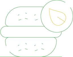 Vegan Burger Creative Icon Design vector