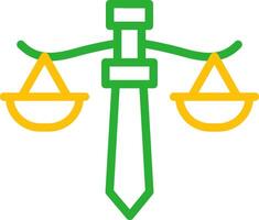 diseño de icono creativo de justicia vector