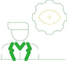 Automatic Eye Examination Creative Icon Design vector