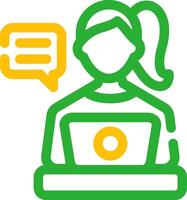 Blogger Creative Icon Design vector