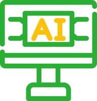 Artificial Intelligence Creative Icon Design vector