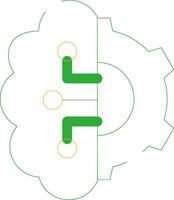 Artificial Intelligence Creative Icon Design vector