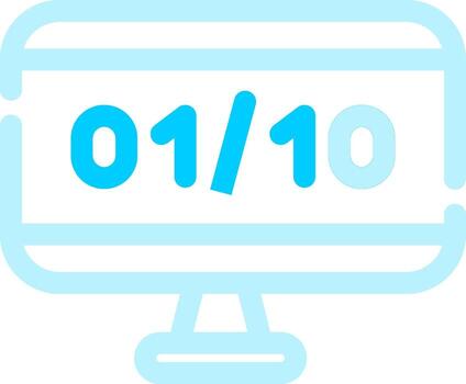 binario código creativo icono diseño vector