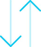 Double Arrow Creative Icon Design vector