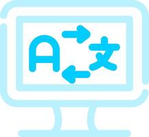Online Language Teacher Creative Icon Design vector