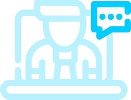 Online Interview Creative Icon Design vector