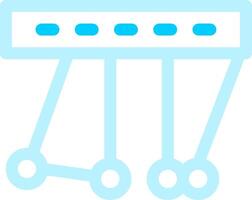 Newton Cradle Creative Icon Design vector