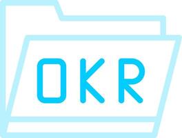 Okr Folder Creative Icon Design vector