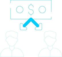 Peer to Peer Lending Creative Icon Design vector