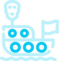 Pirates Ship Creative Icon Design vector