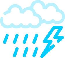 Thunderstorm Creative Icon Design vector