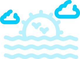 Sea Landscape Creative Icon Design vector