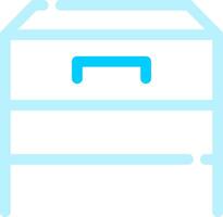 Bedside Table Creative Icon Design vector