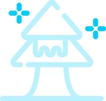 Snow Covered Tree Creative Icon Design vector