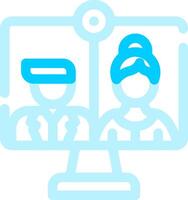 Online Interview Creative Icon Design vector