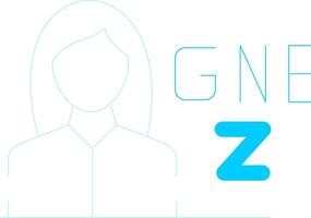 Gen Z Female Creative Icon Design vector