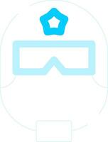 Police Helmet Creative Icon Design vector
