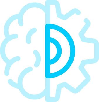 Deep Learning Creative Icon Design vector