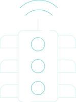 Smart Traffic Light Creative Icon Design vector