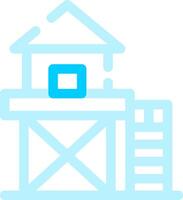 Lifeguard Tower Creative Icon Design vector