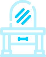 Dressing Table Creative Icon Design vector